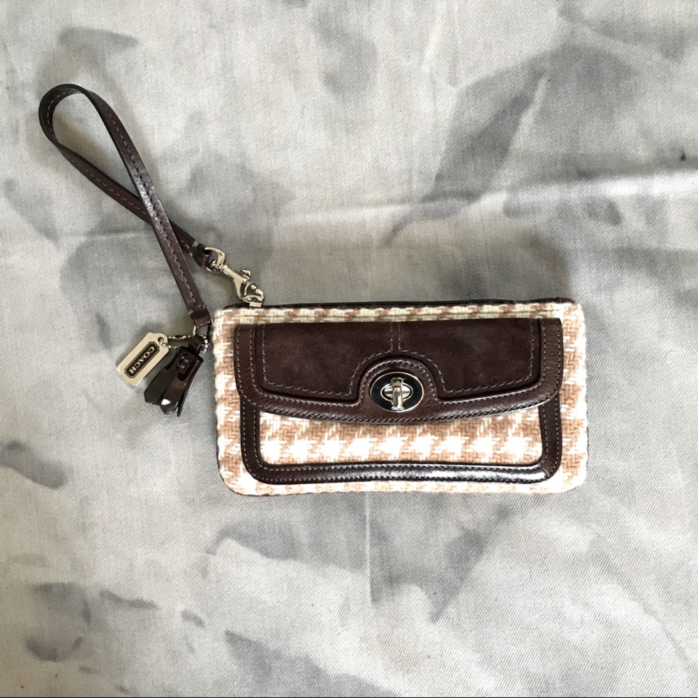 Vintage Coach Wool Clutch Bag